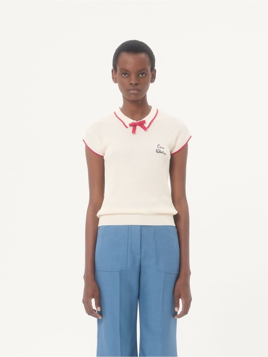 Valentino Tops - Valentino Garavani Chez Valentino Cotton Bow Knit Top XS NWT Italy